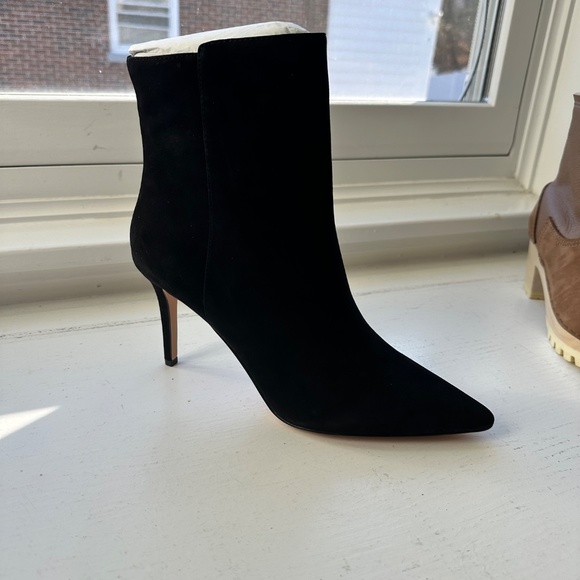J. Crew Pointed Stiletto Ankle Boots in Suede - Picture 2 of 3